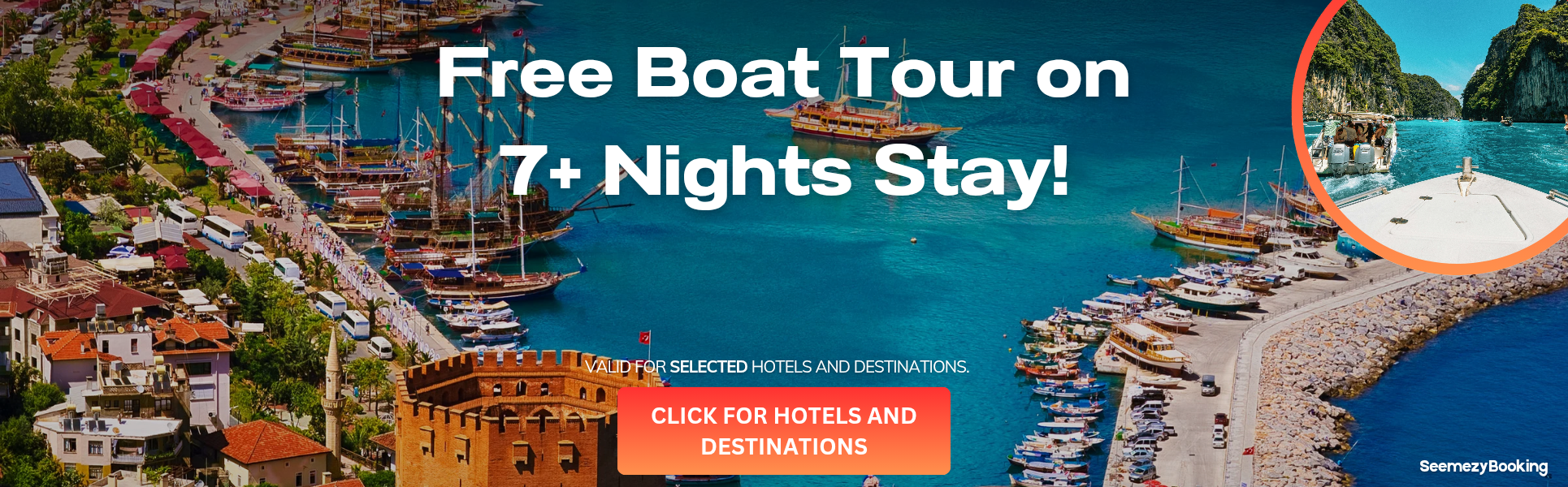 Free Boat Tour on 7+ Night Stay
